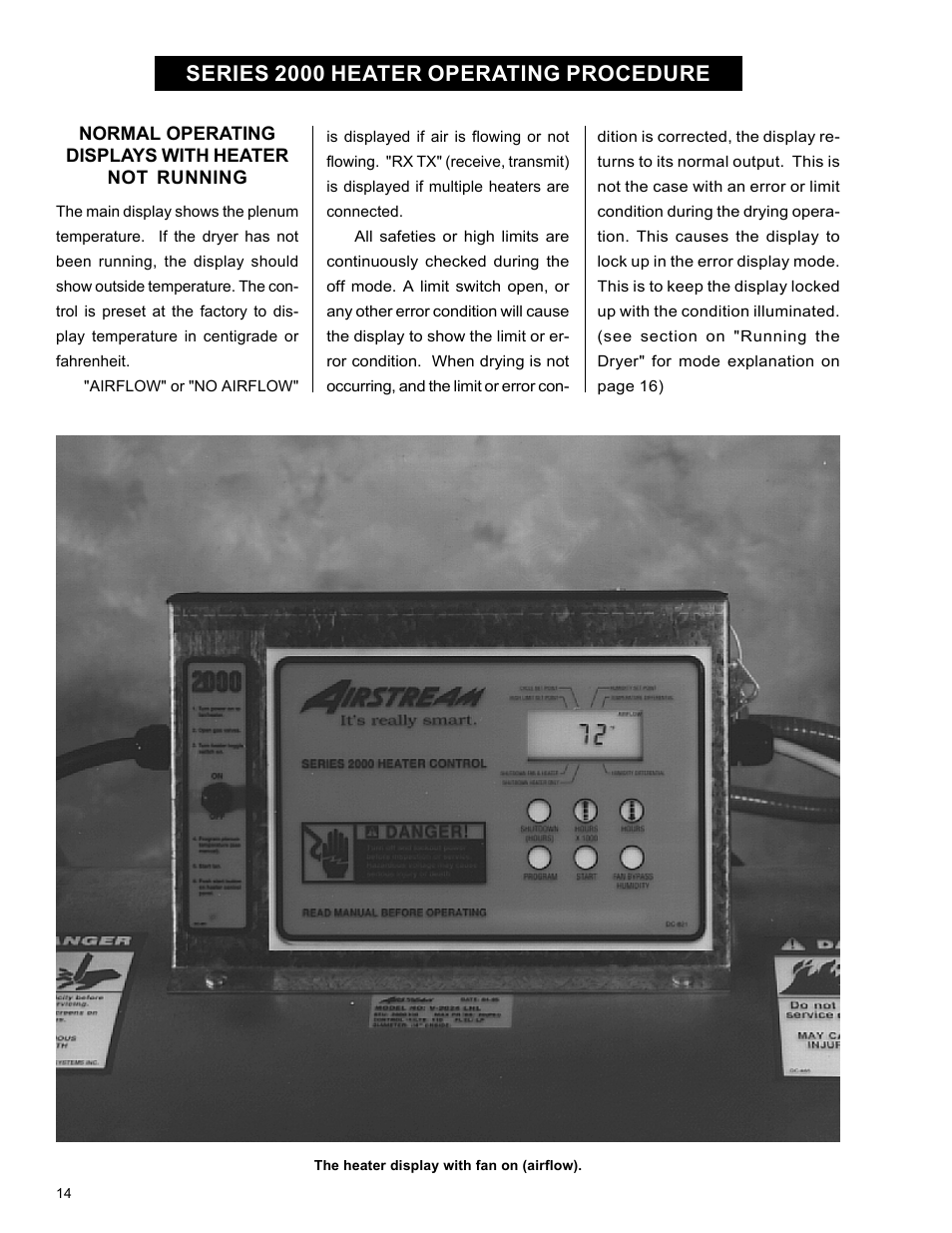 Series 2000 heater operating procedure | Grain Systems PNEG-582 User Manual | Page 14 / 26