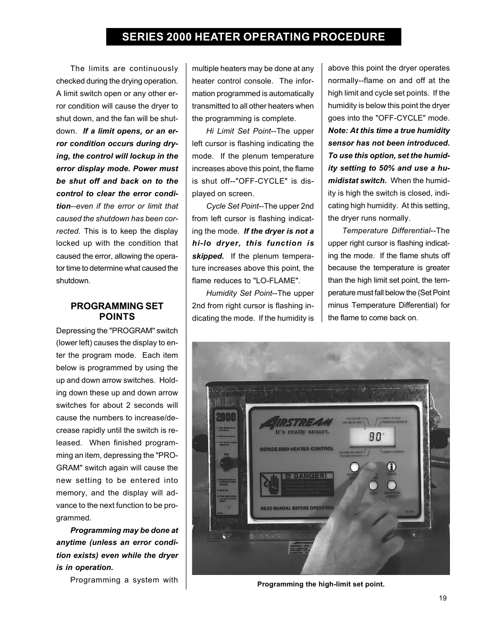 Series 2000 heater operating procedure | Grain Systems PNEG-582 User Manual | Page 19 / 26