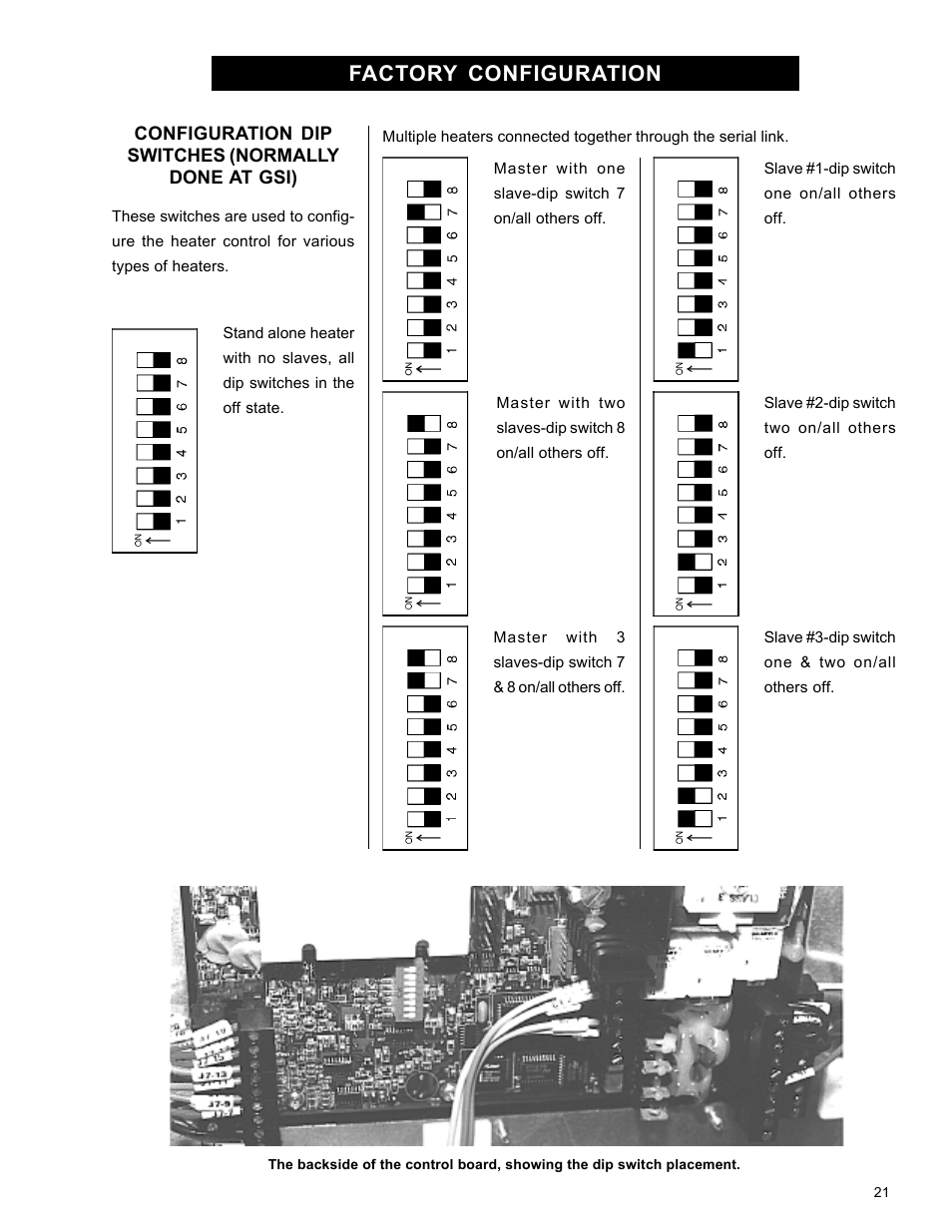 Factory configuration | Grain Systems PNEG-582 User Manual | Page 21 / 26