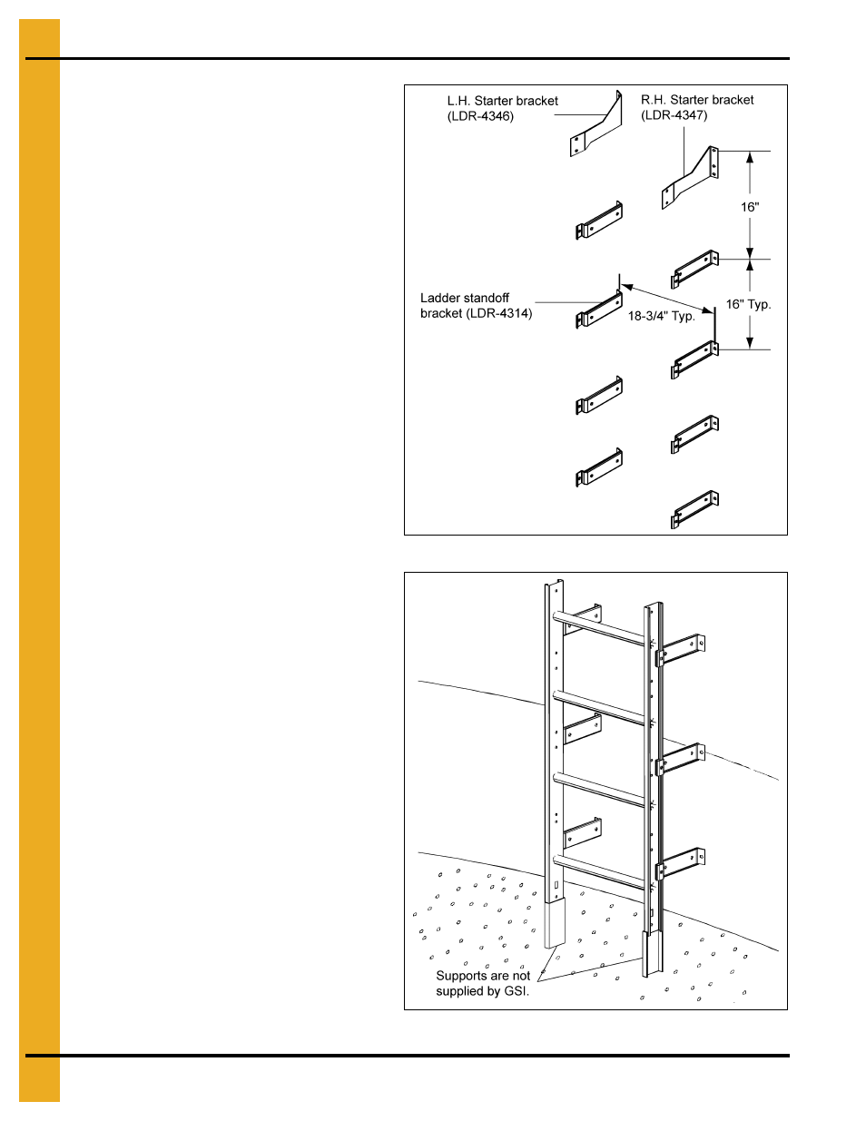 Inside ladder installation | Grain Systems Bin Accessories PNEG-1802 User Manual | Page 20 / 50