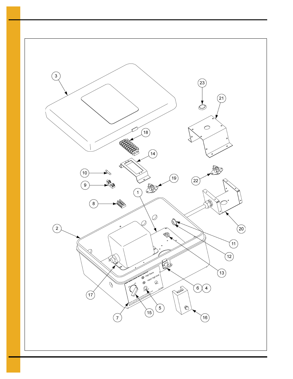Parts list, Chapter 9 parts list, Standard heater control box parts | Grain Systems PNEG-012 User Manual | Page 30 / 46