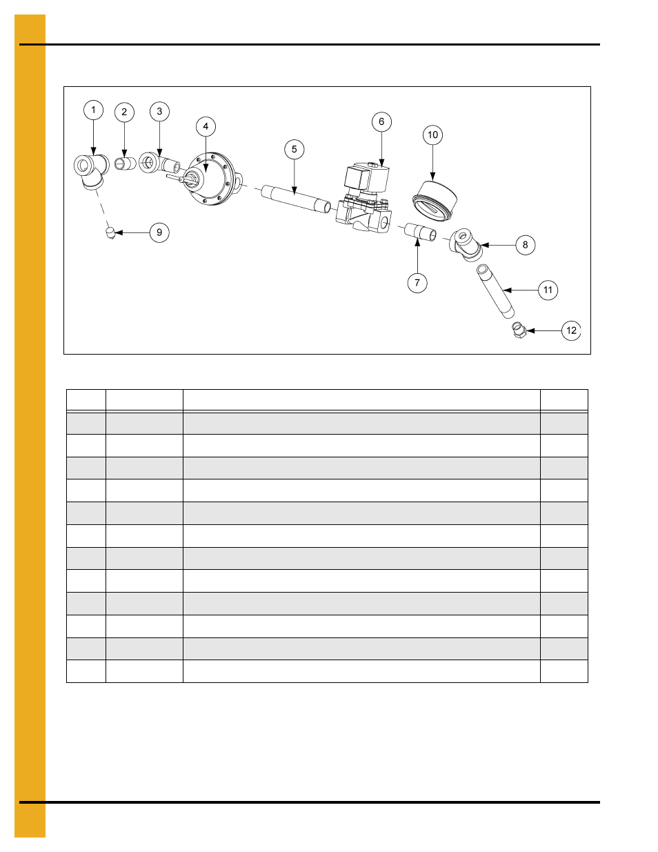 18" vapor/ng pipe train assembly, Parts list | Grain Systems PNEG-012 User Manual | Page 36 / 46