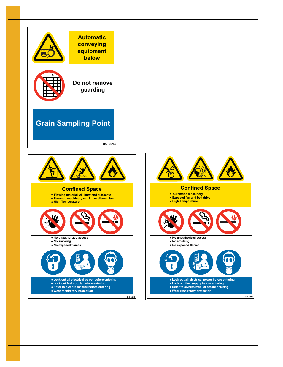 Grain sampling point, Decals | Grain Systems PNEG-1797 User Manual | Page 16 / 86