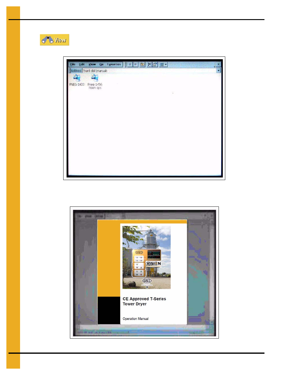 Viewing the owner’s manuals on the display screen | Grain Systems PNEG-1797 User Manual | Page 40 / 86
