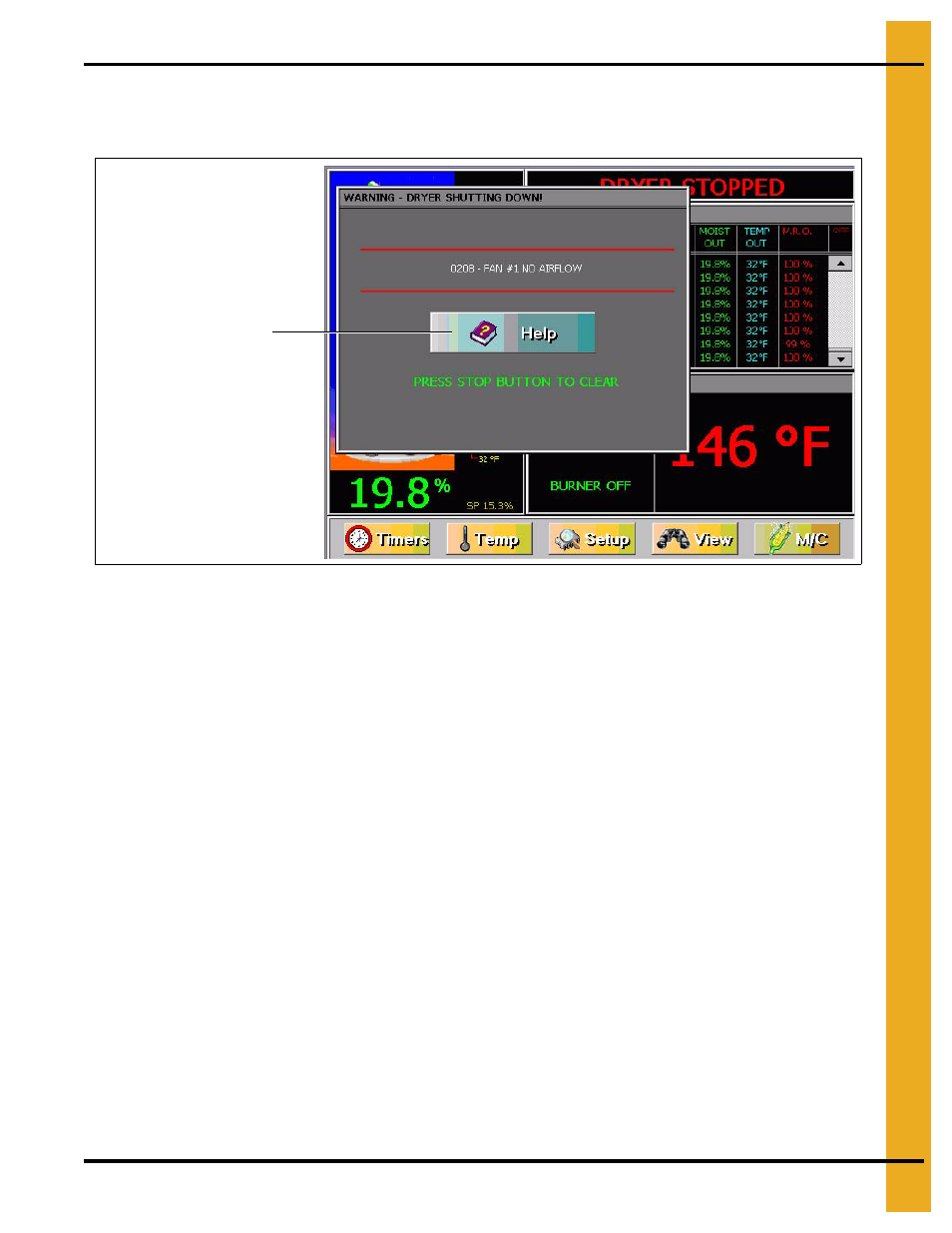 Error messages, Chapter 12 error messages, Safety circuit shut down messages | Fan/heater generated errors | Grain Systems PNEG-1797 User Manual | Page 69 / 86