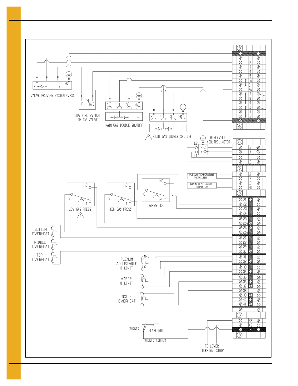 Upper terminal strip field connections | Grain Systems PNEG-1797 User Manual | Page 76 / 86