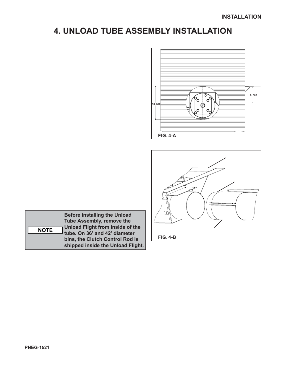 Unload tube assembly installation | Grain Systems Unload Augers PNEG-1521 User Manual | Page 15 / 64