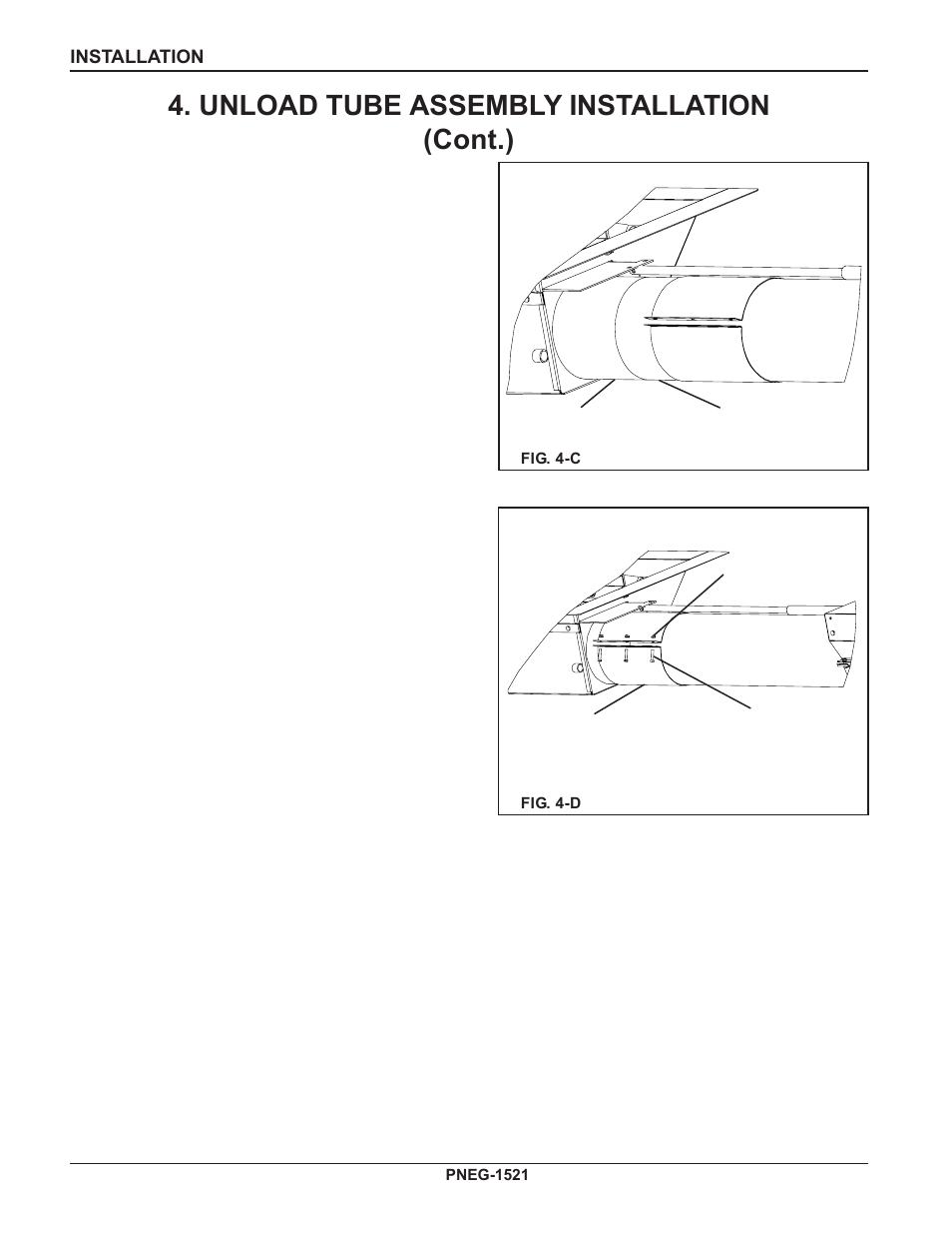 Unload tube assembly installation (cont.) | Grain Systems Unload Augers PNEG-1521 User Manual | Page 16 / 64