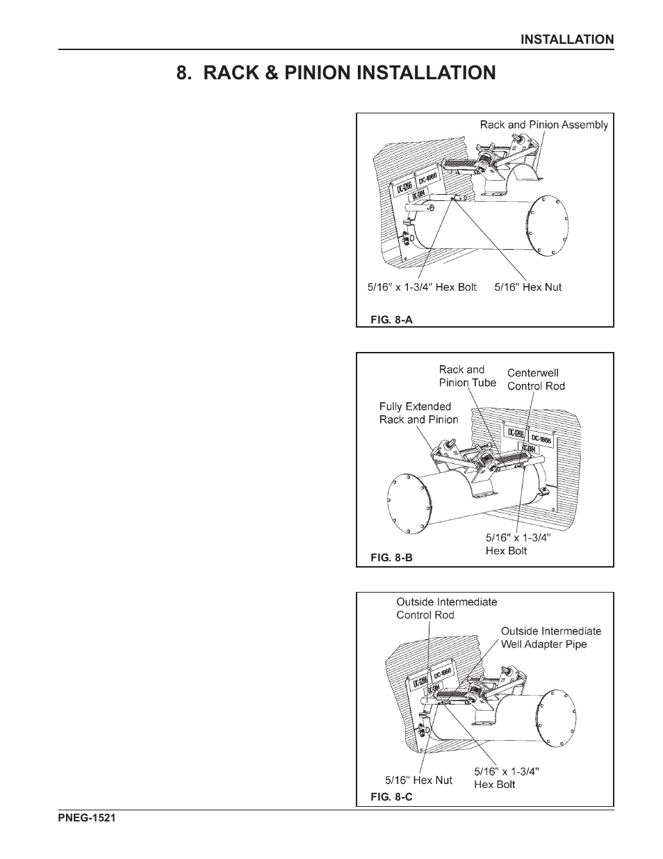 Rack & pinion installation | Grain Systems Unload Augers PNEG-1521 User Manual | Page 21 / 64