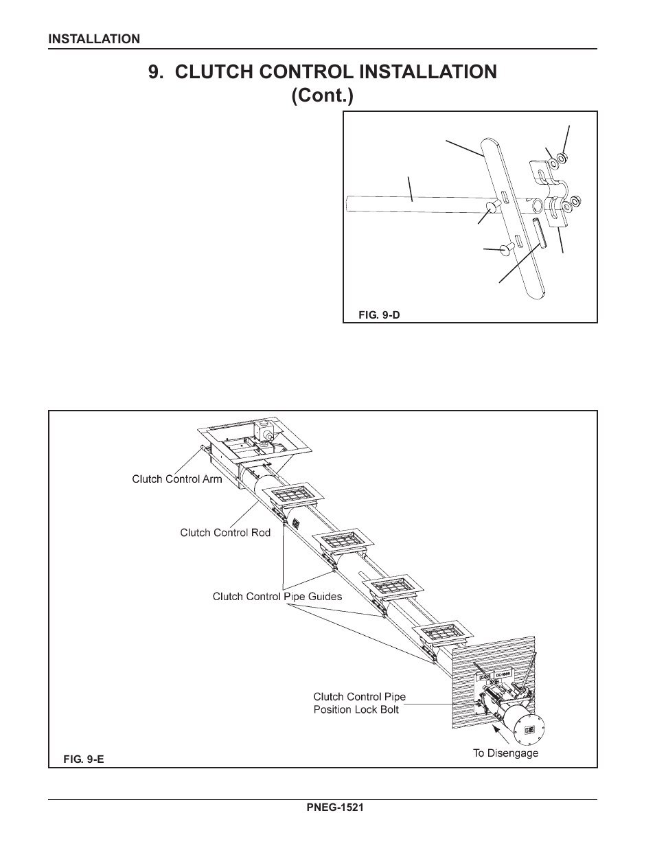 Clutch control installation (cont.) | Grain Systems Unload Augers PNEG-1521 User Manual | Page 24 / 64
