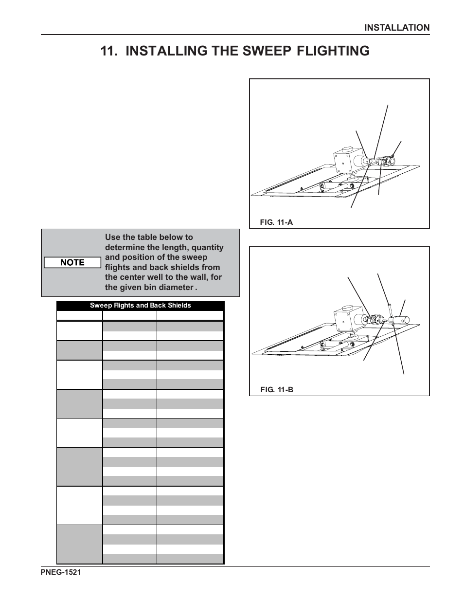 Installing the sweep flighting | Grain Systems Unload Augers PNEG-1521 User Manual | Page 27 / 64