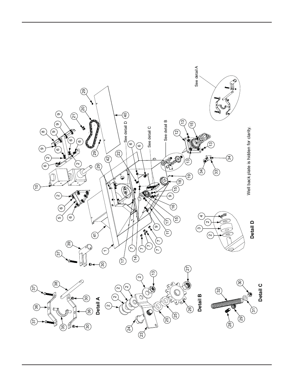 Center well parts, Parts list | Grain Systems Unload Augers PNEG-1521 User Manual | Page 48 / 64