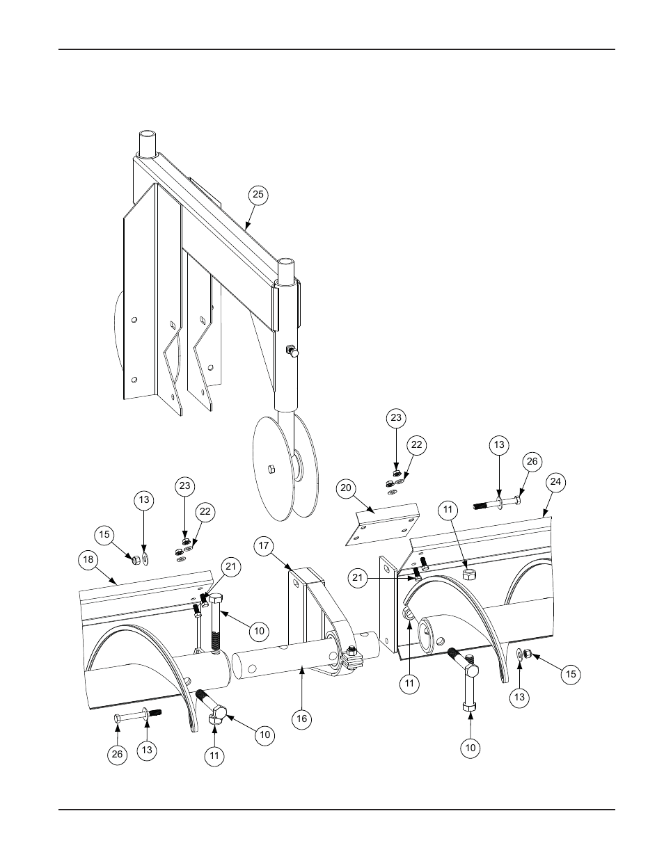 Assembled sweep arm parts | Grain Systems Unload Augers PNEG-1521 User Manual | Page 59 / 64