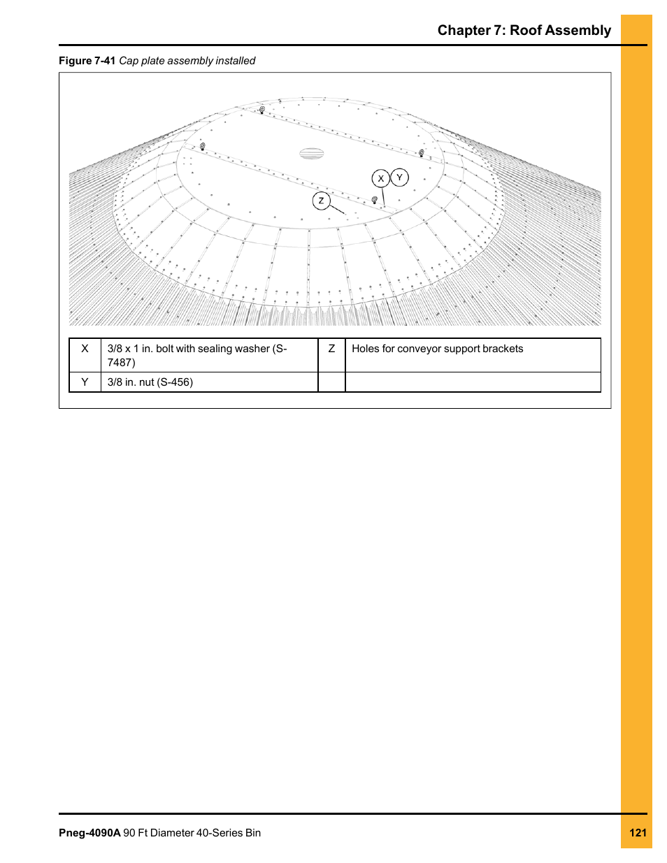 Chapter 7: roof assembly | Grain Systems Tanks PNEG-4090A User Manual | Page 121 / 166