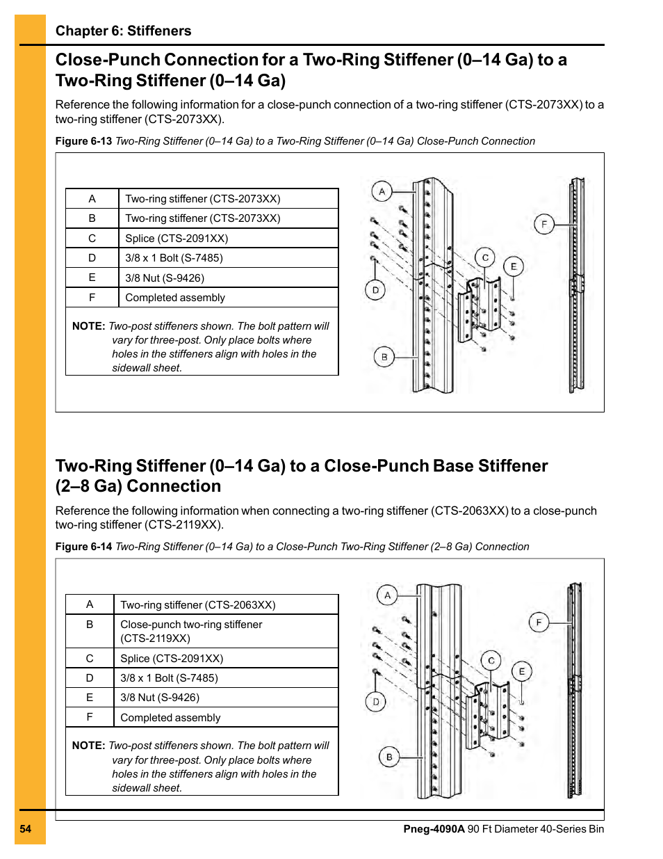 Chapter 6: stiffeners | Grain Systems Tanks PNEG-4090A User Manual | Page 54 / 166