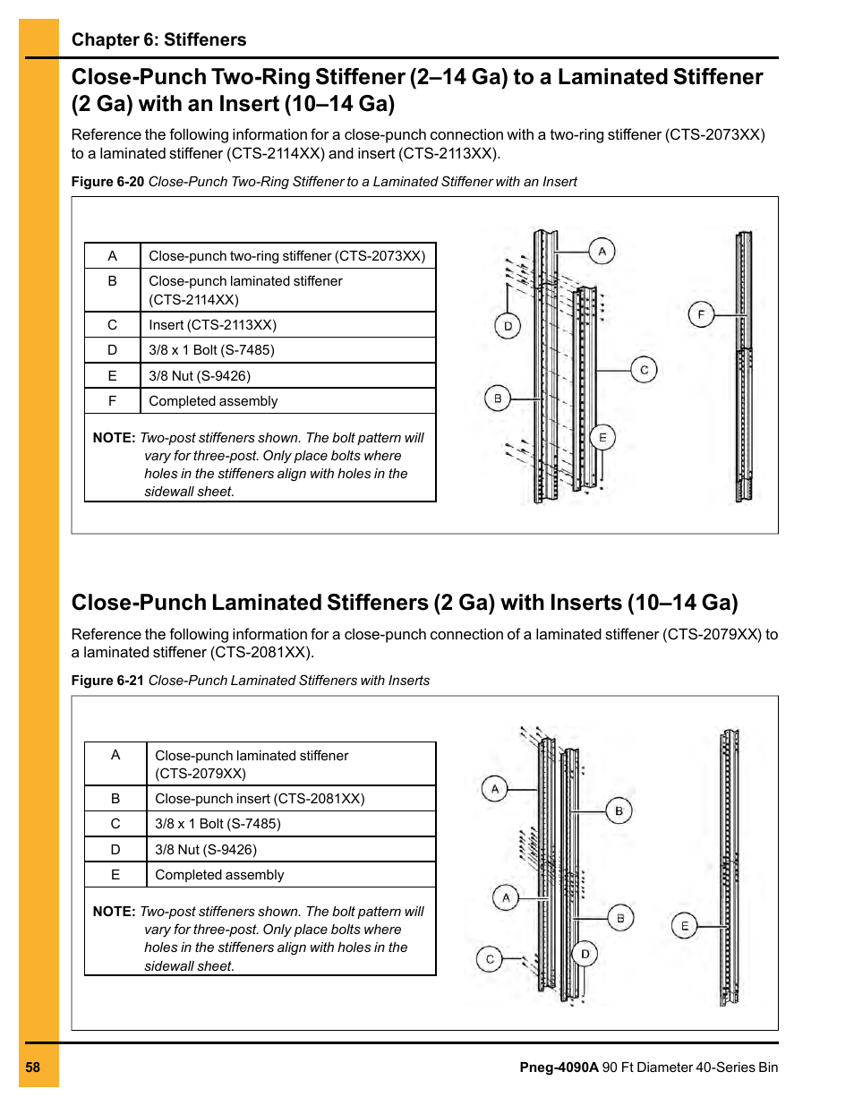 14 ga), Chapter 6: stiffeners | Grain Systems Tanks PNEG-4090A User Manual | Page 58 / 166