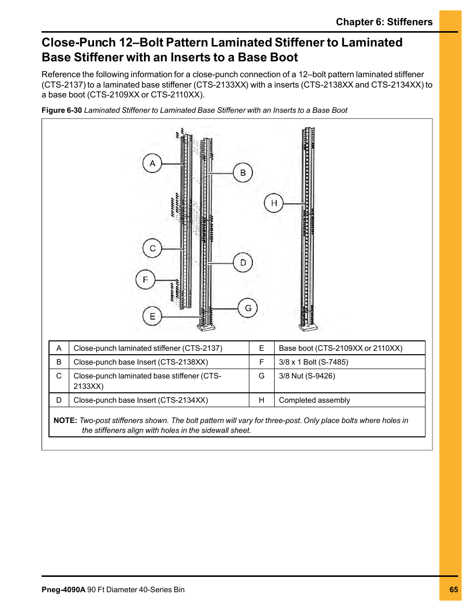 Base boot, To a base boot, Chapter 6: stiffeners | Grain Systems Tanks PNEG-4090A User Manual | Page 65 / 166