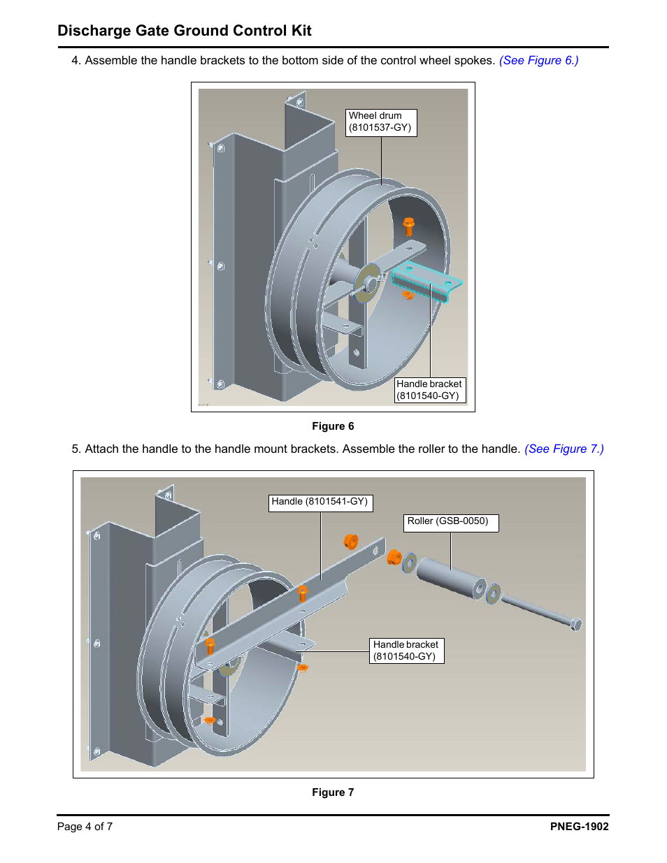 Discharge gate ground control kit | Grain Systems Bucket Elevtors, Conveyors, Series II Sweeps PNEG-1902 User Manual | Page 4 / 7