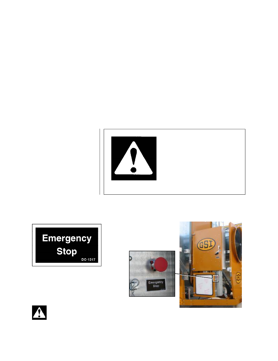 Warning! be alert, Safety alert symbol dryer operation, Emergency stop | Grain Systems PNEG-951 User Manual | Page 10 / 102