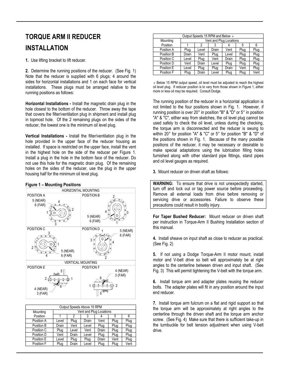 Installation, Torque arm ii reducer | Grain Systems Bucket Elevtors, Conveyors, Series II Sweeps PNEG-1204 User Manual | Page 43 / 59