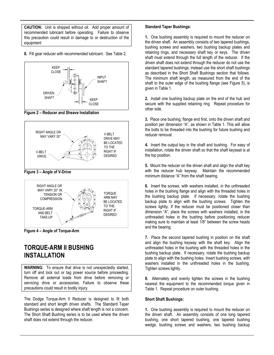 Torque-arm ii bushing installation | Grain Systems Bucket Elevtors, Conveyors, Series II Sweeps PNEG-1204 User Manual | Page 44 / 59