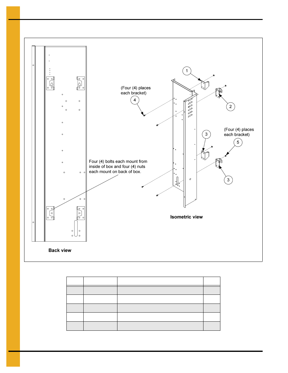 Actuator housing (continued), Parts list | Grain Systems PNEG-1649 User Manual | Page 12 / 50