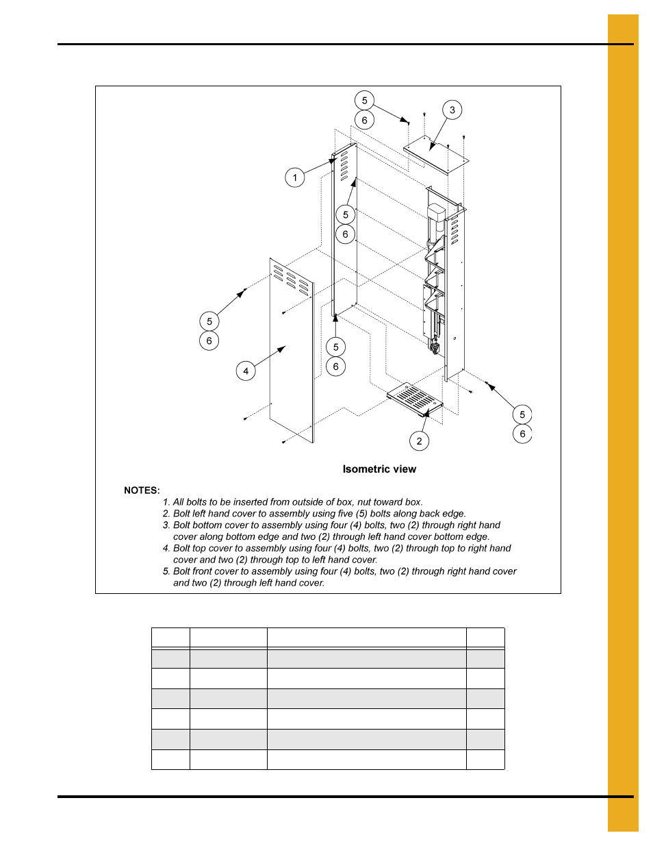 Actuator housing (continued), Parts list | Grain Systems PNEG-1649 User Manual | Page 13 / 50