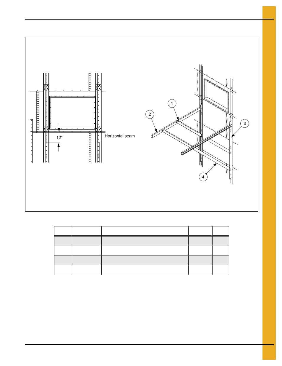 Large platform assembly for 42" fan, Parts list | Grain Systems PNEG-1649 User Manual | Page 25 / 50