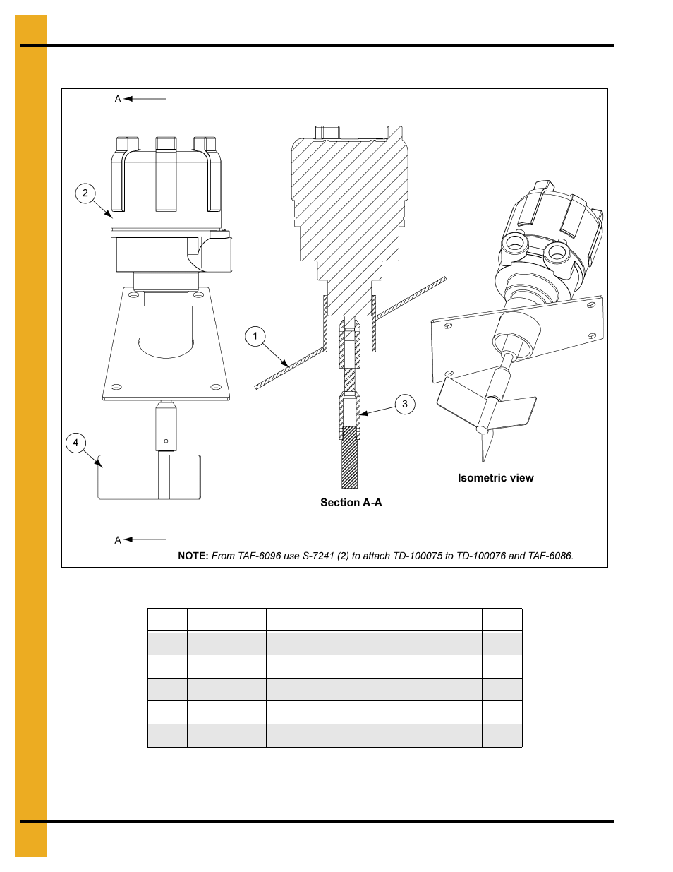 Drying chamber overflow rotary switch (taf-6105), Parts list | Grain Systems PNEG-1649 User Manual | Page 36 / 50
