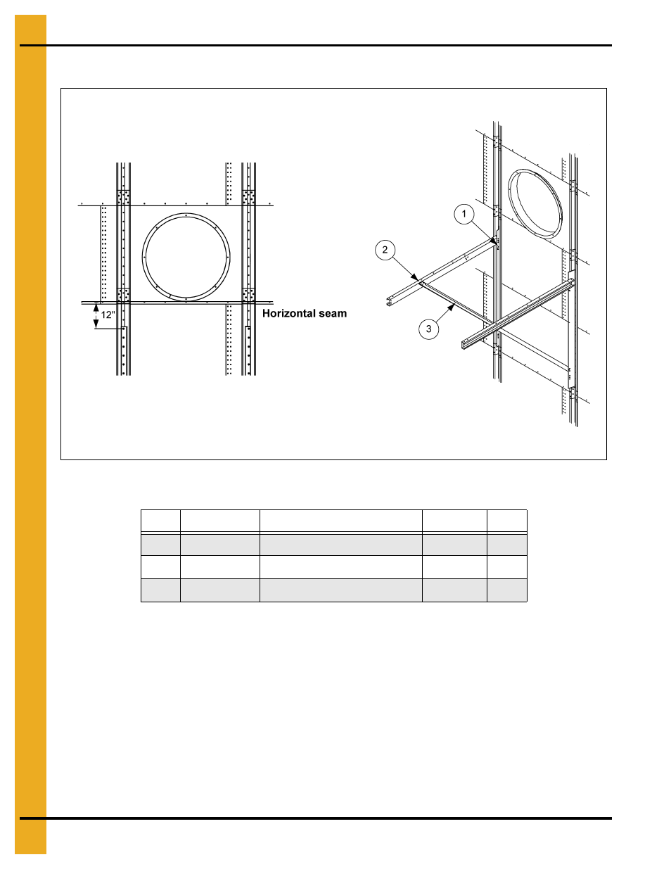 Small platform assembly for 36" fan (td-100092), Parts list | Grain Systems PNEG-1649 User Manual | Page 38 / 50