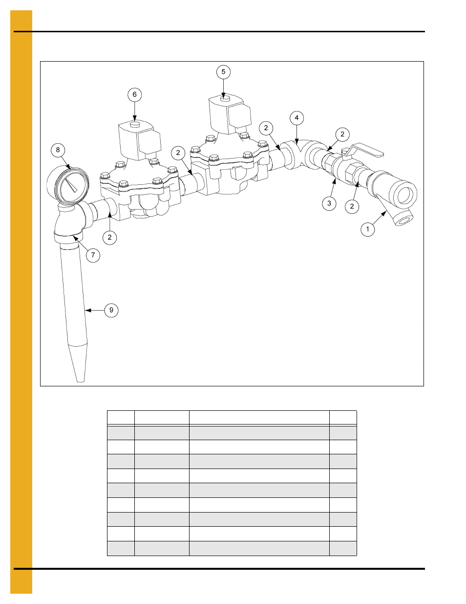 36" ng gas train (tf-1948), Parts list | Grain Systems PNEG-1649 User Manual | Page 8 / 50