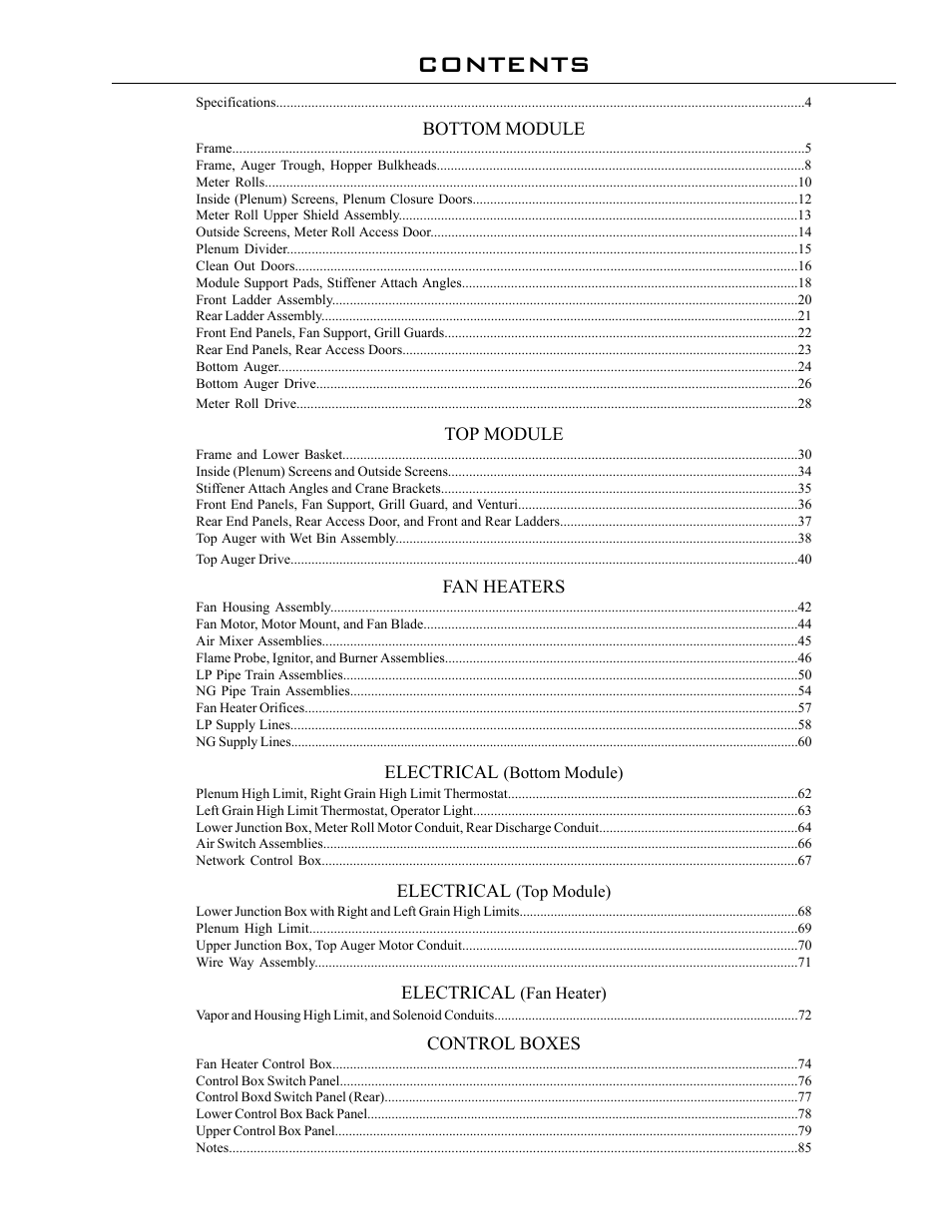 Grain Systems PNEG-1376 User Manual | Page 3 / 88