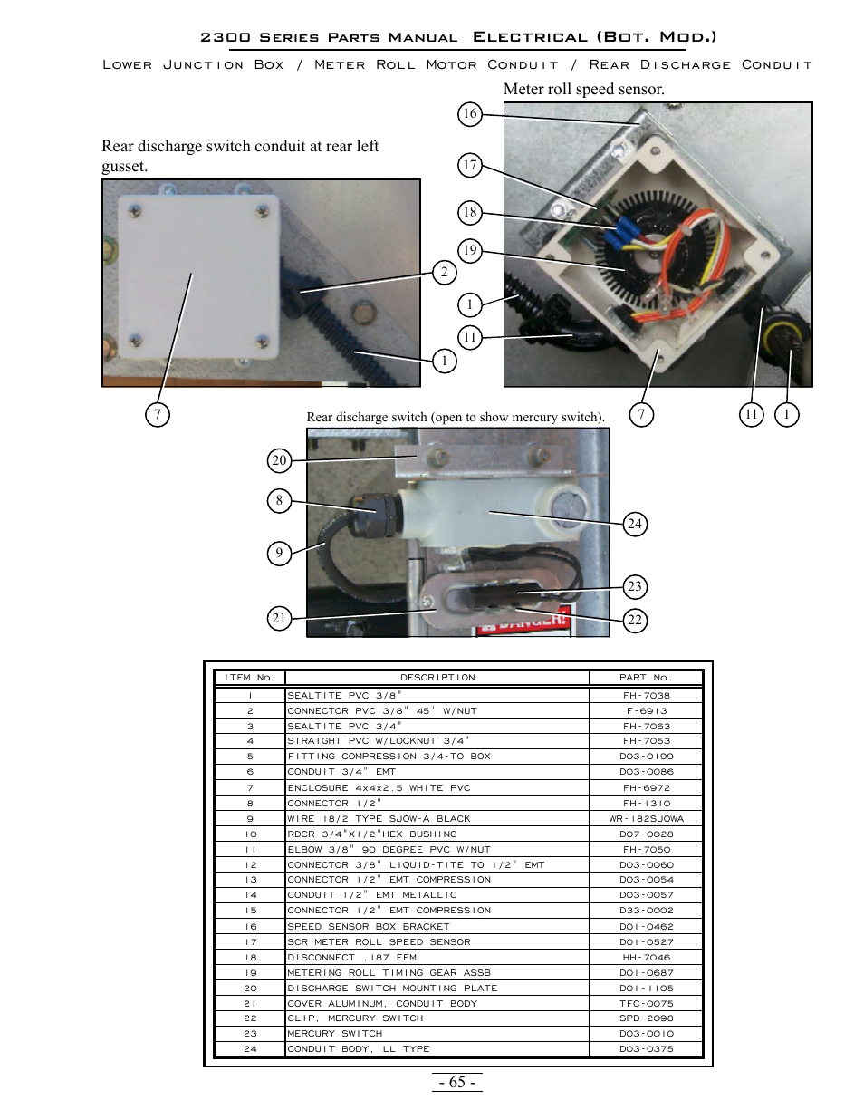 Electrical (bot. mod.) | Grain Systems PNEG-1376 User Manual | Page 65 / 88