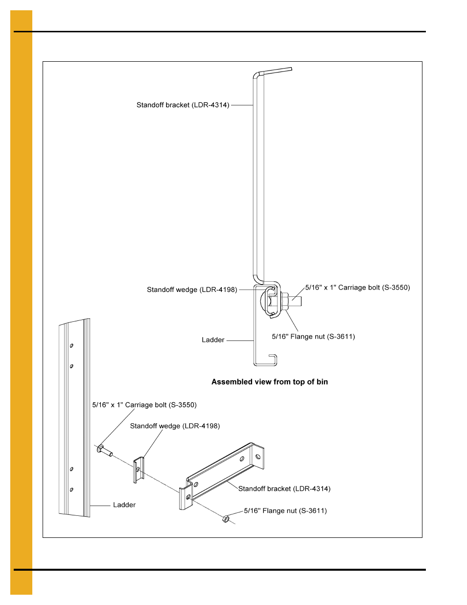 Ladder standoff detail | Grain Systems Bin Accessories PNEG-1451 User Manual | Page 14 / 102