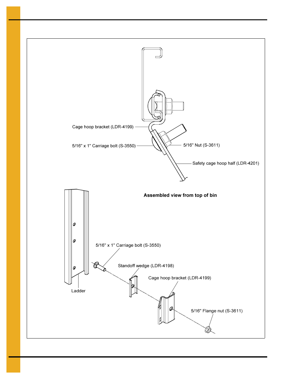 Cage hoop bracket assembly | Grain Systems Bin Accessories PNEG-1451 User Manual | Page 16 / 102