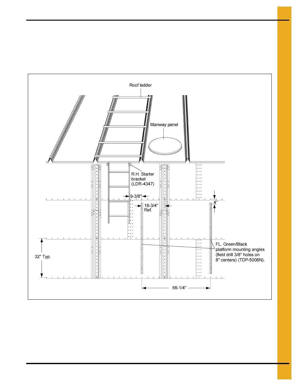 Eave platform mounting angle installation | Grain Systems Bin Accessories PNEG-1451 User Manual | Page 27 / 102