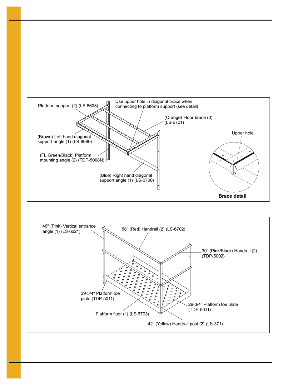 Right hand platform and platform support assembly | Grain Systems Bin Accessories PNEG-1451 User Manual | Page 28 / 102