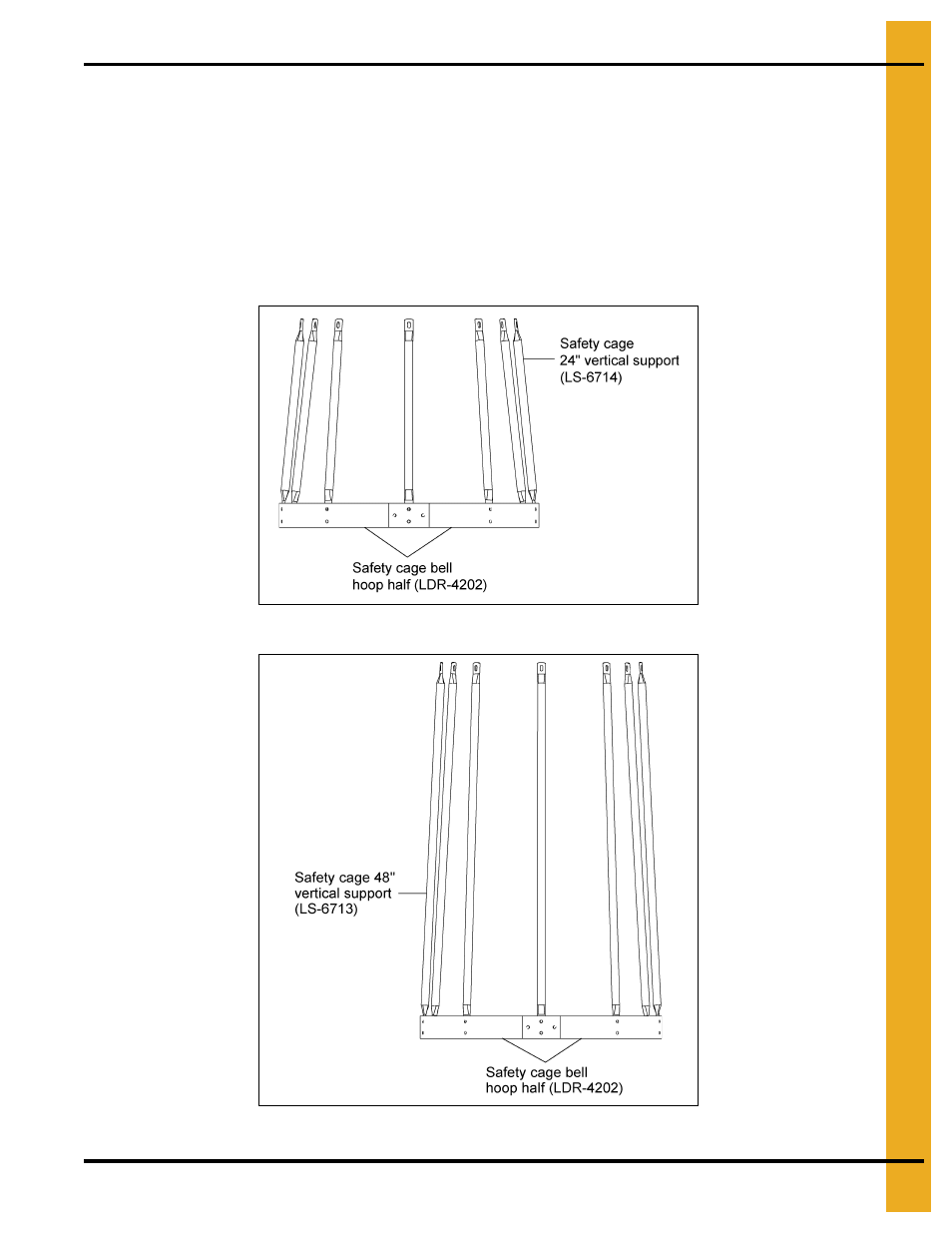 24"-48" safety cage bell sections, And 35 | Grain Systems Bin Accessories PNEG-1451 User Manual | Page 35 / 102