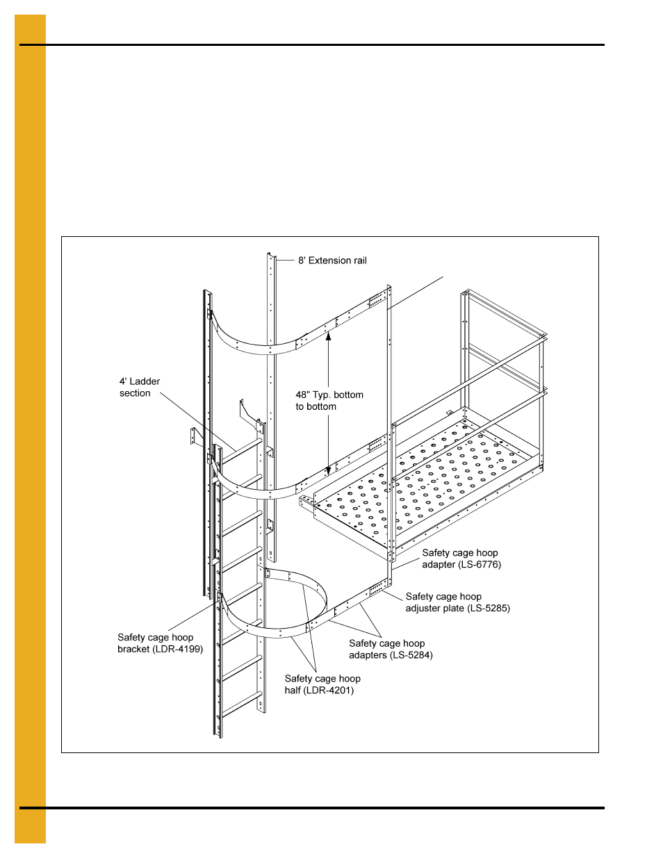 Eave safety cage hoop assembly | Grain Systems Bin Accessories PNEG-1451 User Manual | Page 48 / 102