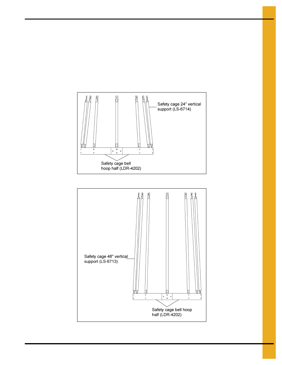 24"-48" safety cage bell sections | Grain Systems Bin Accessories PNEG-1451 User Manual | Page 51 / 102