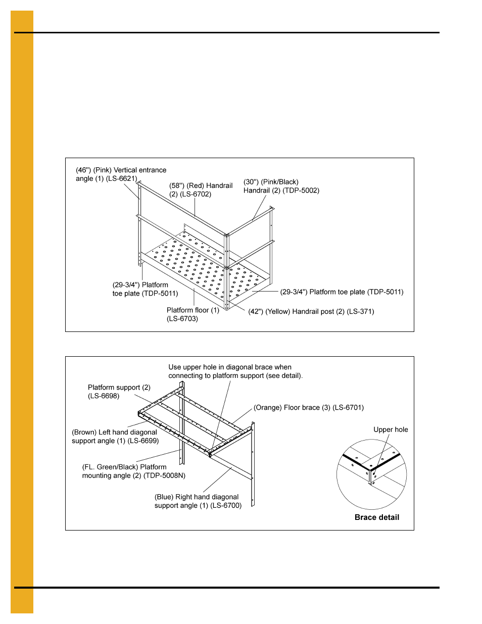 Right hand platform and platform support assembly | Grain Systems Bin Accessories PNEG-1451 User Manual | Page 72 / 102