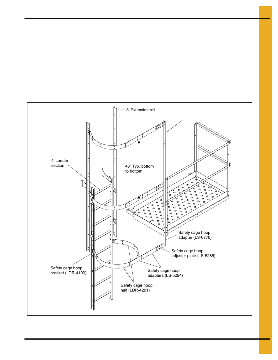 Eave safety cage hoop assembly | Grain Systems Bin Accessories PNEG-1451 User Manual | Page 73 / 102