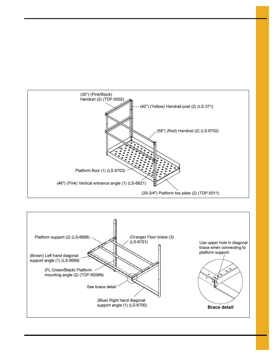 Left hand platform and platform support assembly | Grain Systems Bin Accessories PNEG-1451 User Manual | Page 77 / 102