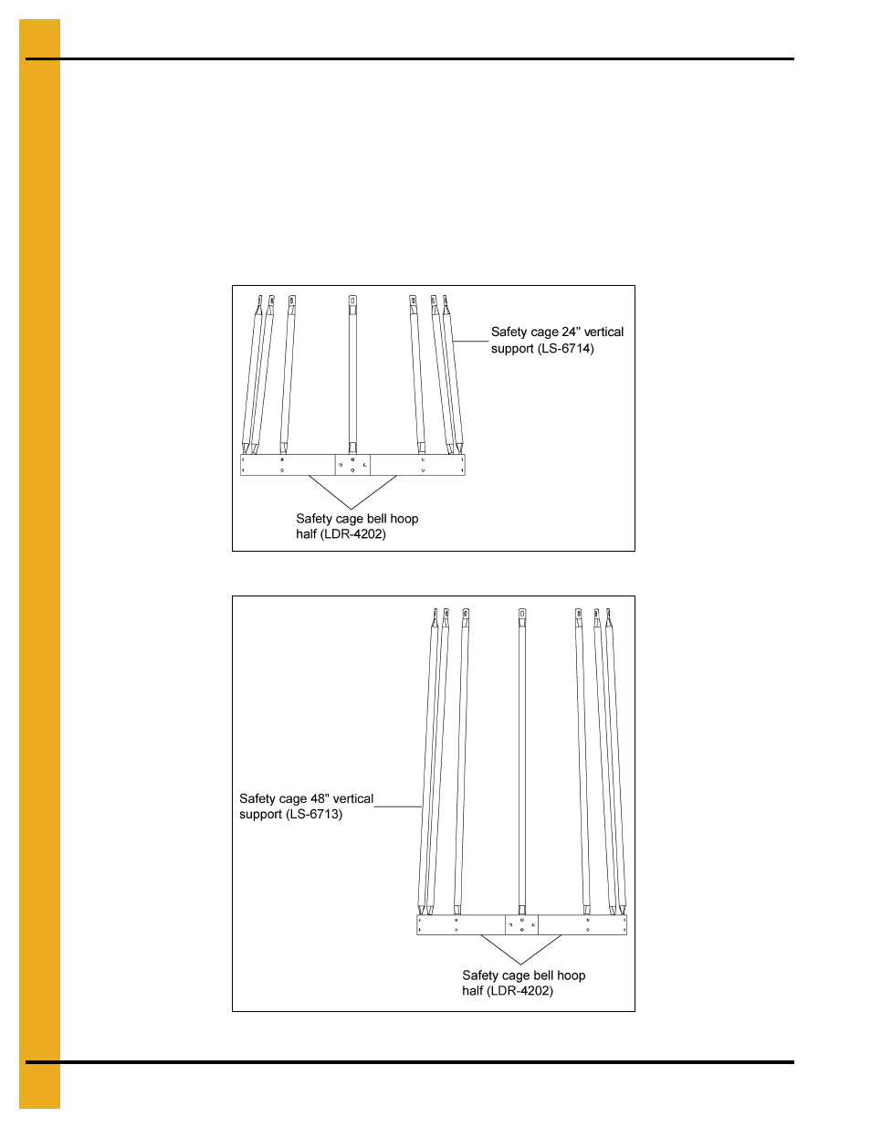 24"-48" safety cage bell sections | Grain Systems Bin Accessories PNEG-1451 User Manual | Page 92 / 102