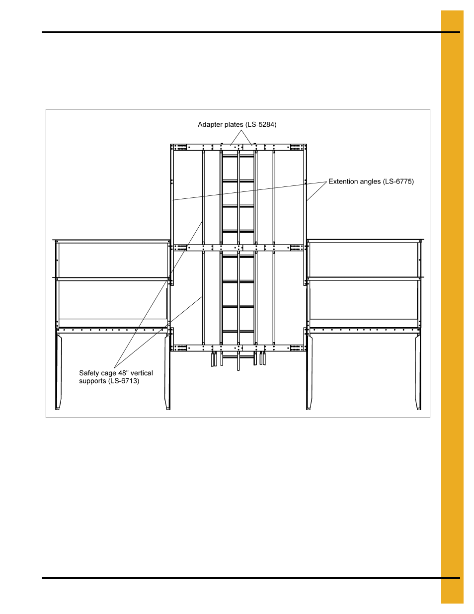 Access door/base platform vertical supports | Grain Systems Bin Accessories PNEG-1451 User Manual | Page 99 / 102