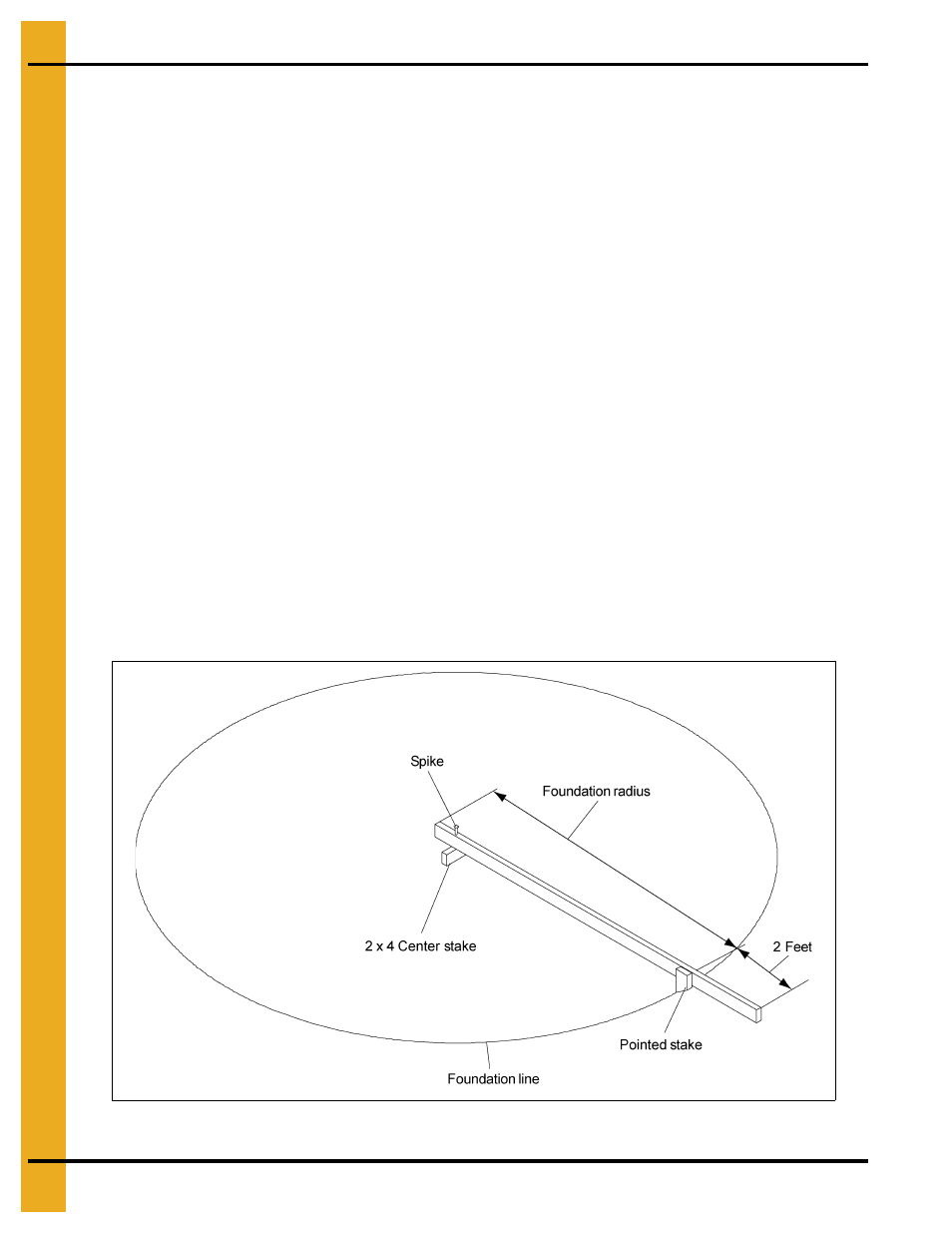 Foundations, Chapter 5 foundations, Foundation recommendations | Selecting the proper site location, Scribe the diameter | Grain Systems Tanks PNEG-1095 User Manual | Page 16 / 76