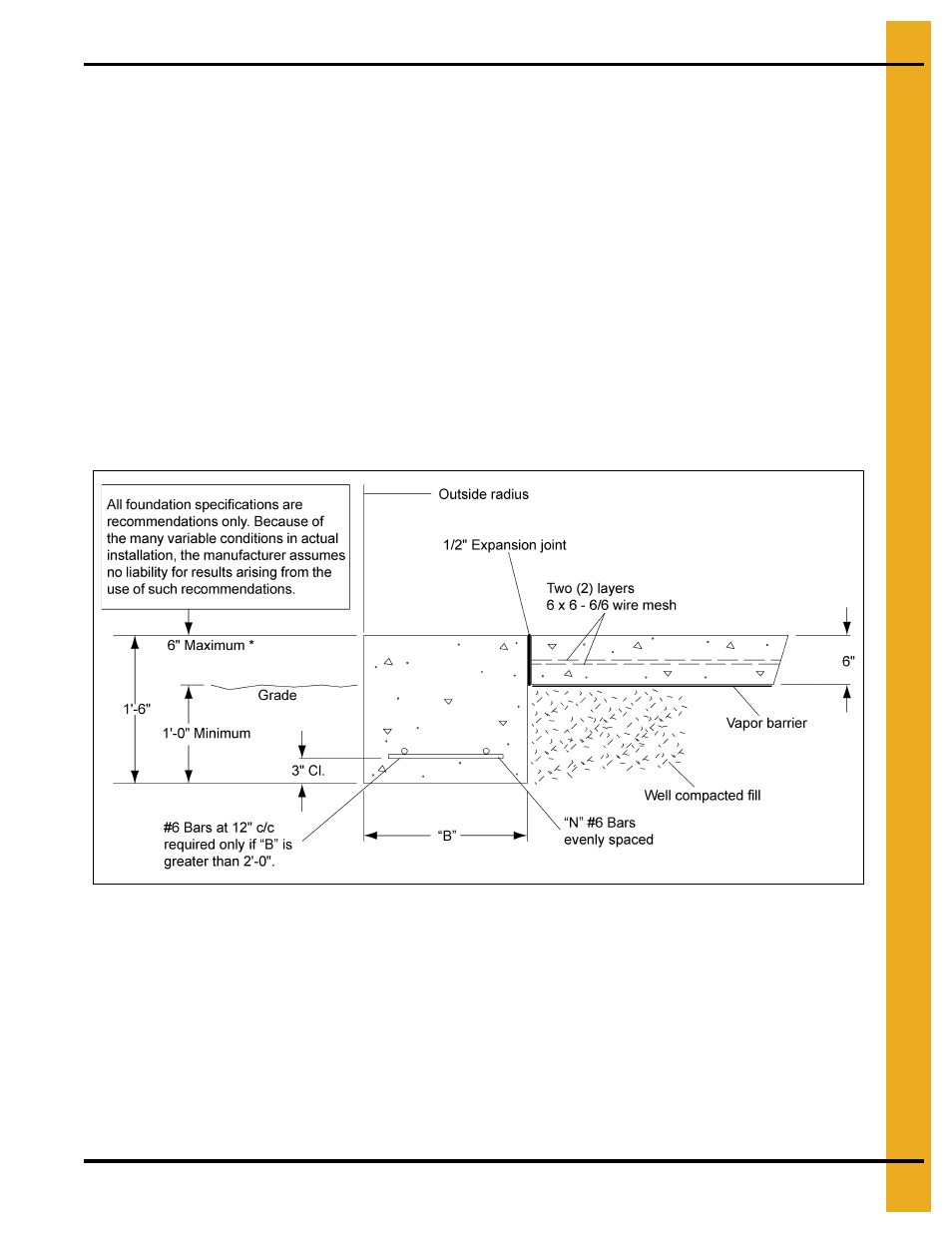Frost free pad recommendations, Frost free pads | Grain Systems Tanks PNEG-1095 User Manual | Page 25 / 76