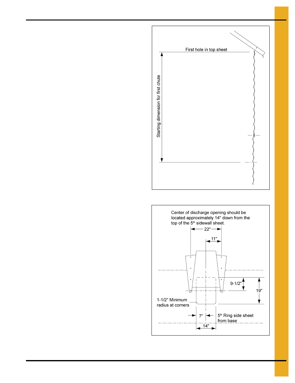 Locating chutes, Locating discharge opening | Grain Systems Tanks PNEG-1095 User Manual | Page 67 / 76