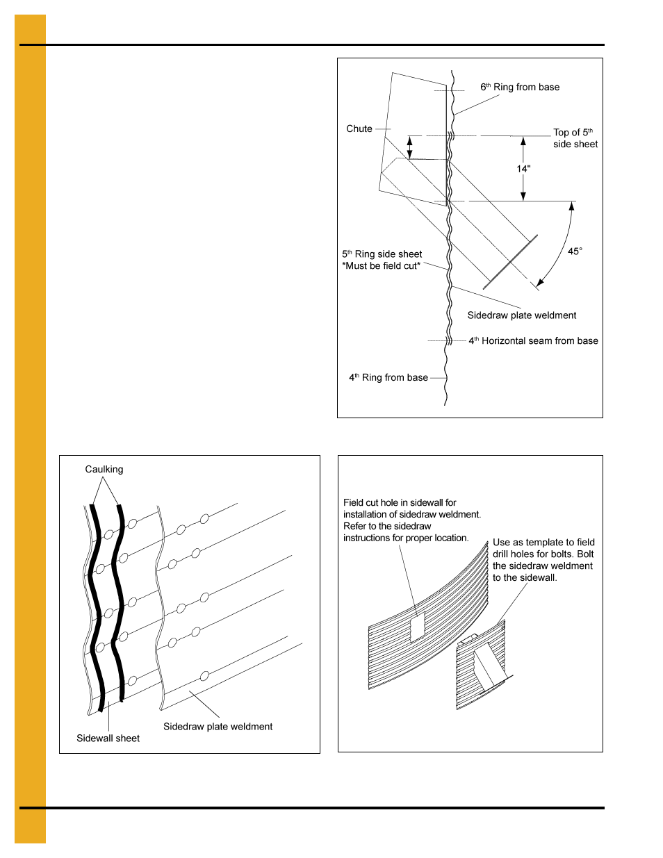 Sidewall overlap, Caulking | Grain Systems Tanks PNEG-1095 User Manual | Page 68 / 76