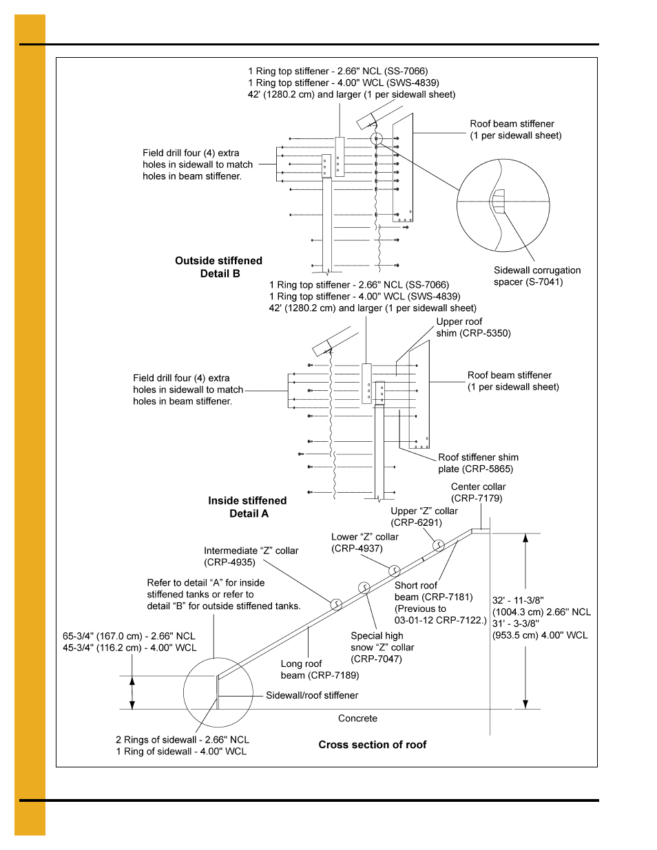 105' special high snow roof assembly instructions | Grain Systems Bin Accessories PNEG-1868 User Manual | Page 12 / 26